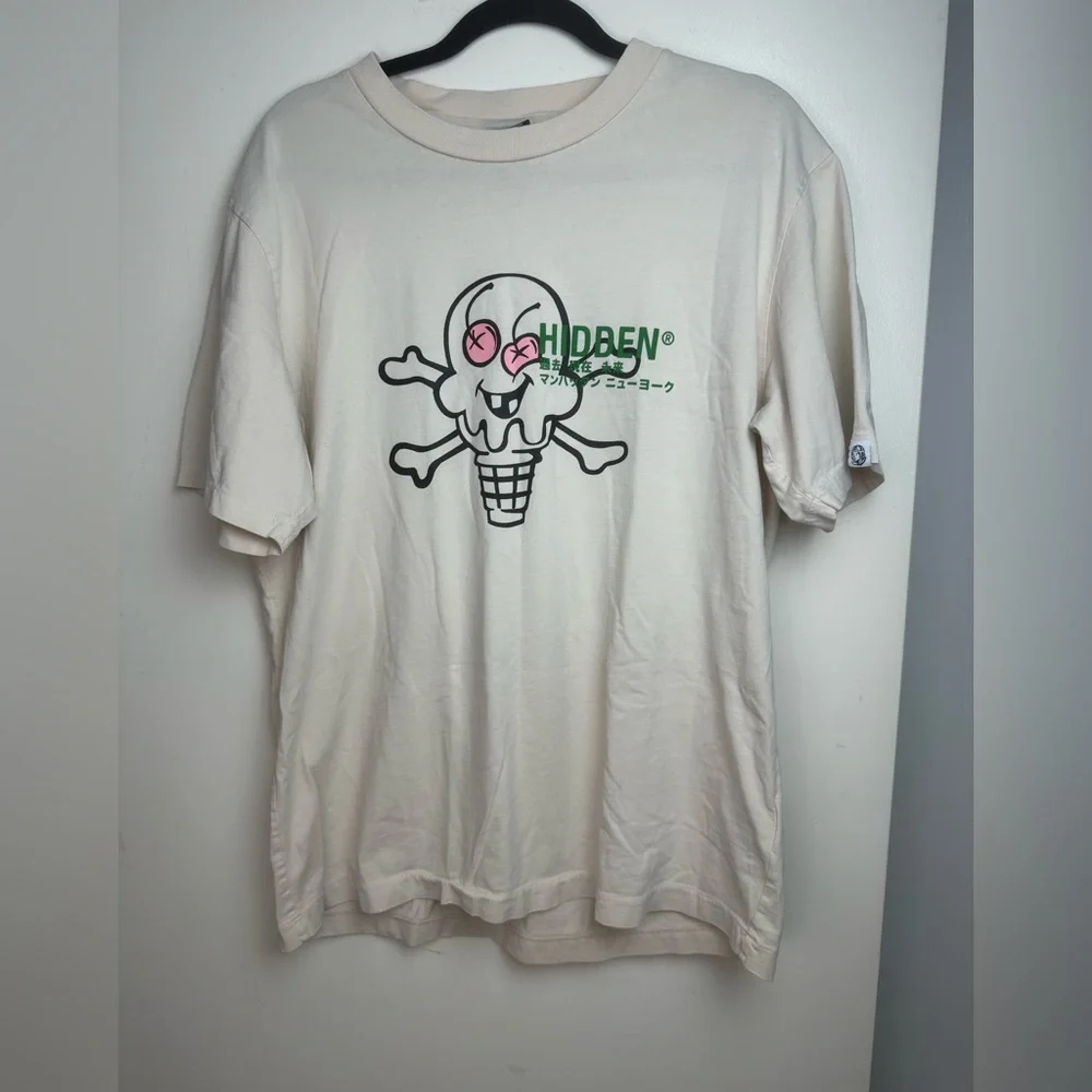 Billionaire Boys Club Tan Hidden NY x BBC Ice Cream Collaboration T-Shirt Size L